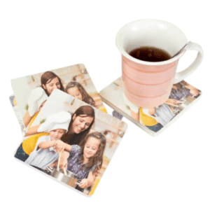 Posa vaso de madera personalizada