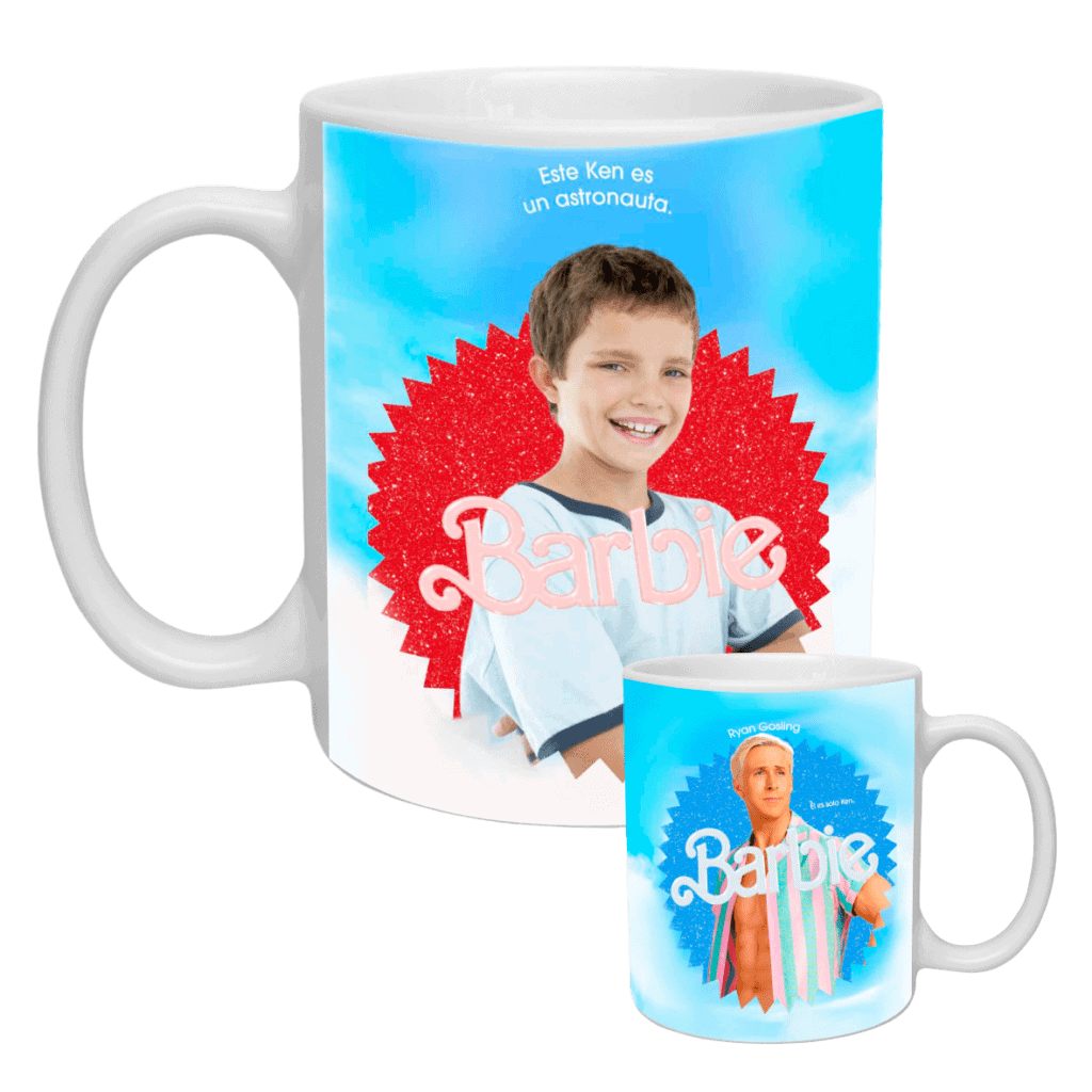 Taza barbie / ken personalizada Dia del niño - Imagen 8