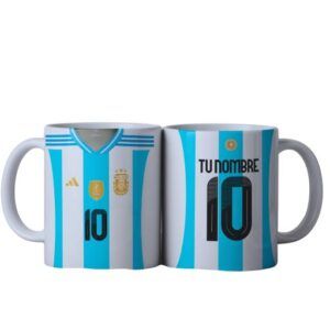 Taza personalizada de la nueva camiseta de la selección argentina 2024
