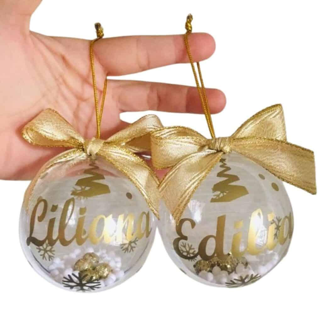 Esferas Navideñas rellenables transparentes