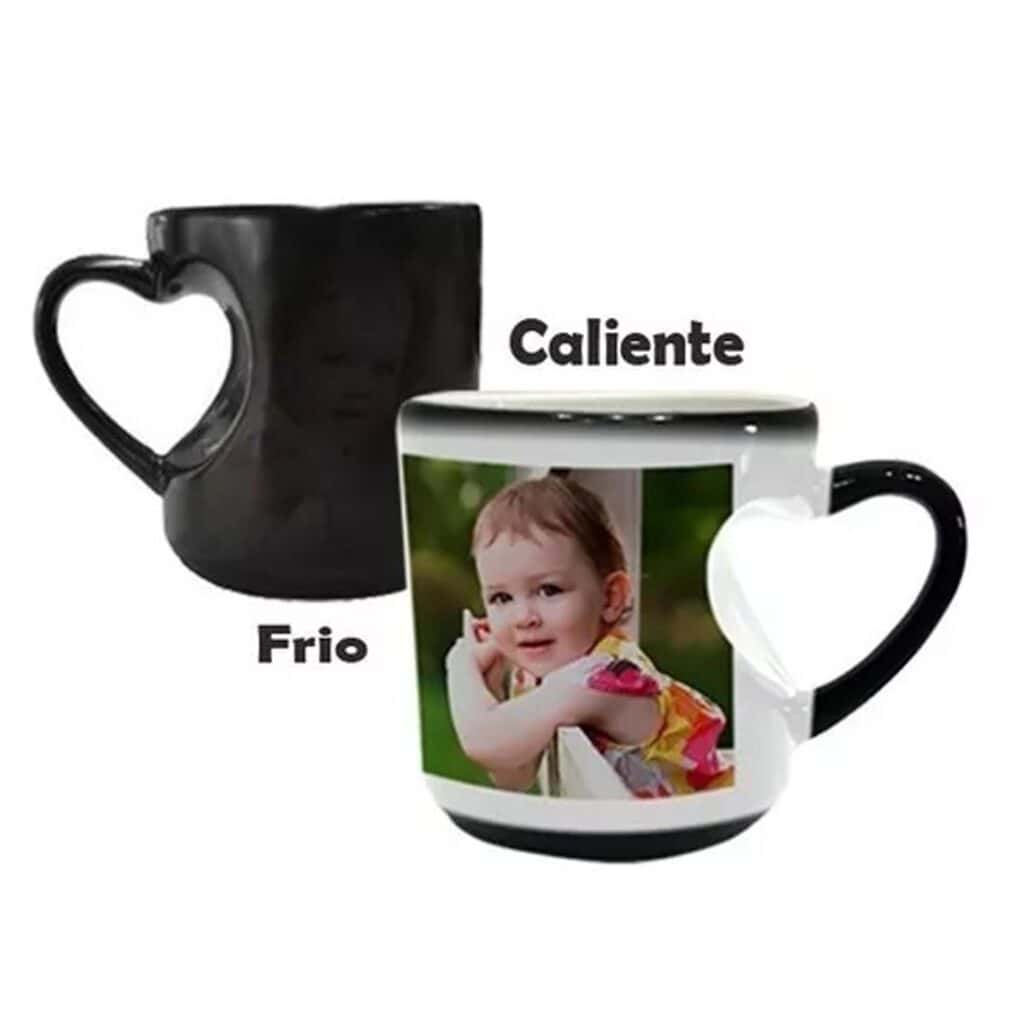 Taza magica corazon personalizada