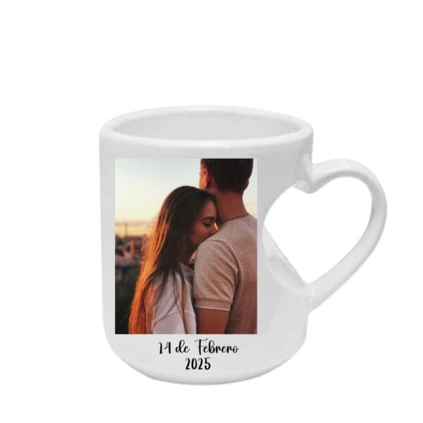 Taza de ceramica corazon