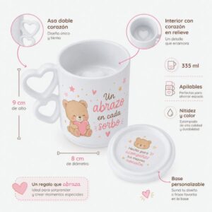 Taza de polimero Mimo asa corazon